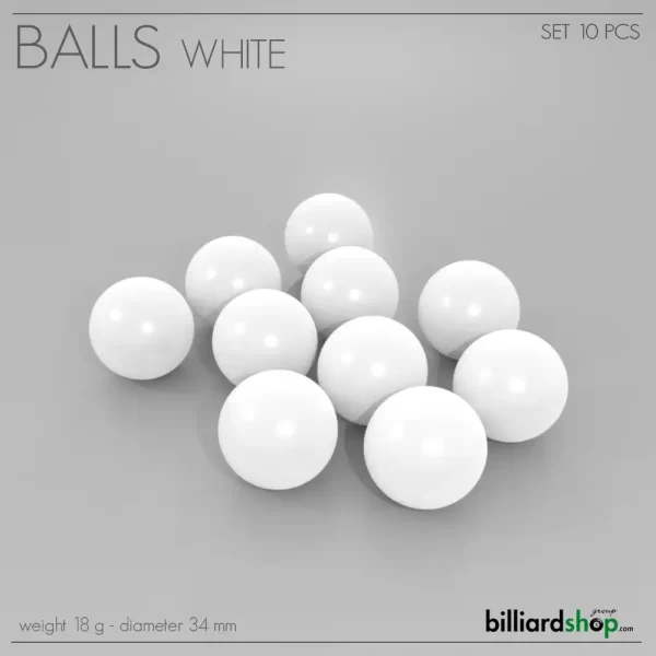 SET 10 PCS WHITE BALLS